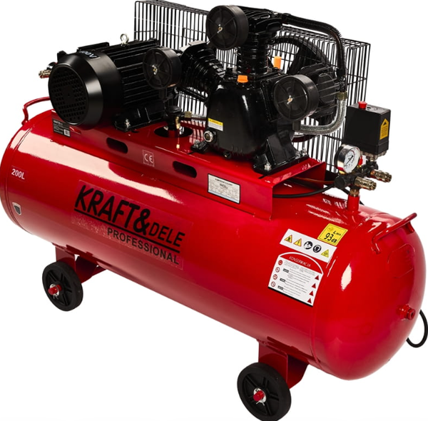 Alyvinis oro kompresorius 200 l, 400 V 4,2kW su separatoriumi KRAFT&DELE KD1474