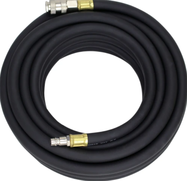 Juoda pneumatinė žarna su užpresuotomis movomis, 10×17 mm, 10 m