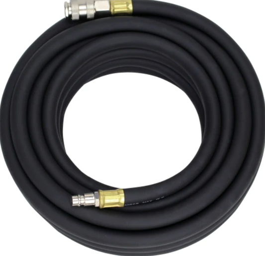 Juoda pneumatinė žarna su užpresuotomis movomis, 10×17 mm, 10 m