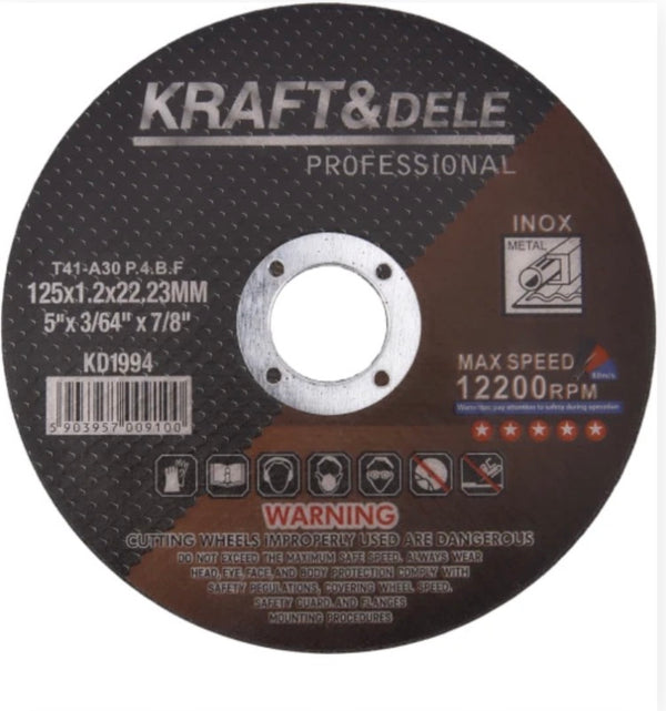 Metalo pjovimo diskas 125mm Kraft&dele kd1994