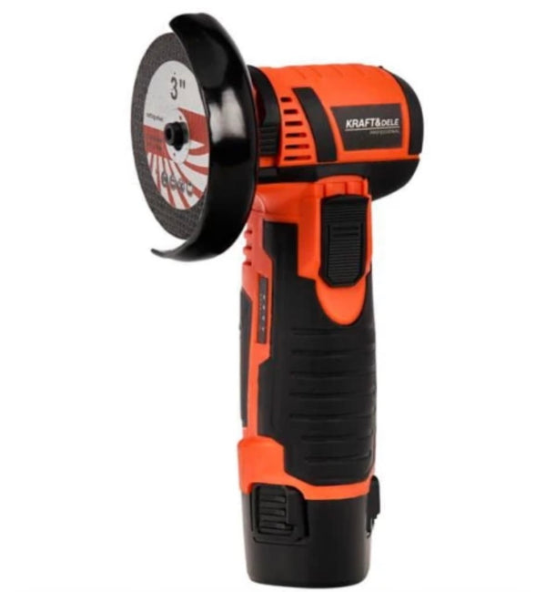 Akumuliatorinis bešepetėlinis mini kampinis šlifuoklis KRAFT&DELE KD3161